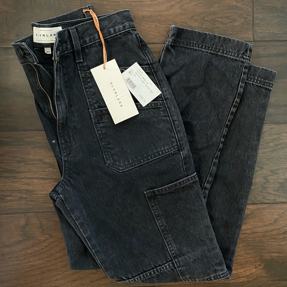 SLVRLAKE Black Cargo Pants